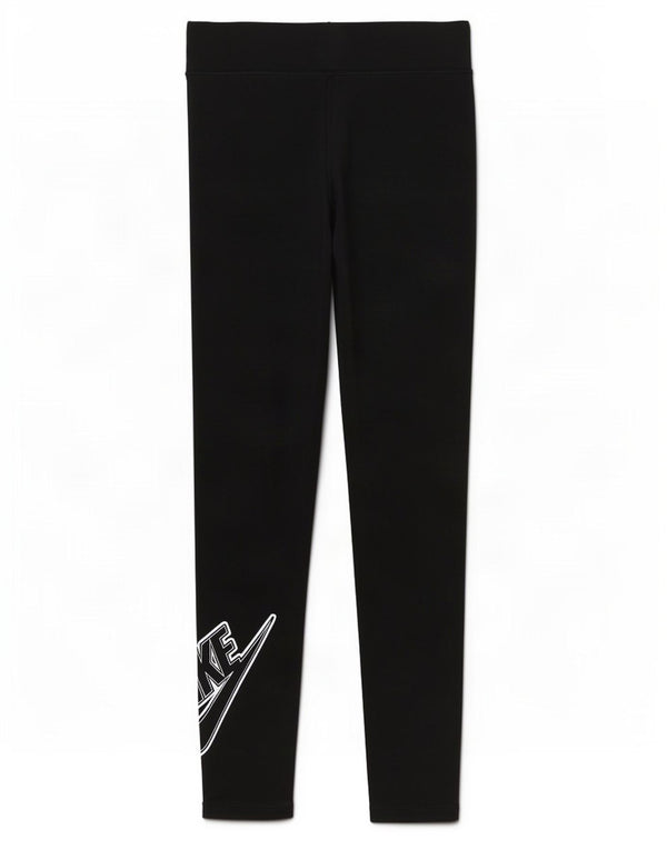 Dziewczęce legginsy z grafiką Nike w wieku 12–13 lat, duże, czarne, bawełniane