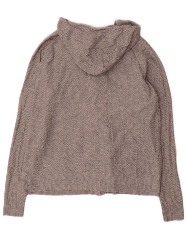 Damski sweter rozpinany z kapturem Marks & Spencer UK 10 Small, szara wiskoza