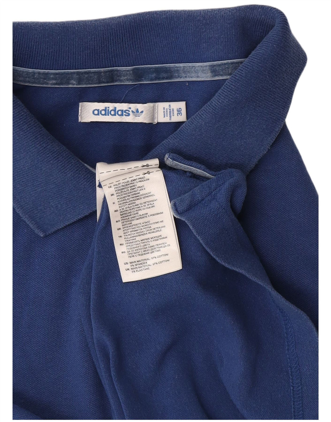 Damska koszulka polo Adidas EU 36, mała, granatowa, bawełniana