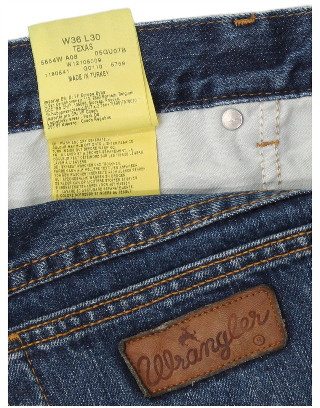 Męskie jeansy WRANGLER Texas Straight W36 L30 Niebieskie, bawełniane