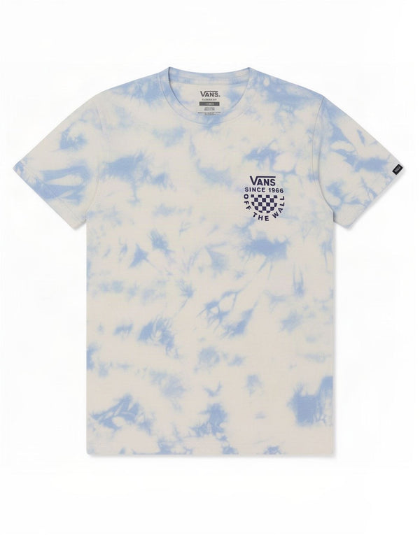 Męski T-shirt Vans o klasycznym kroju z grafiką, top XS, niebieski Tie Dye, bawełniany
