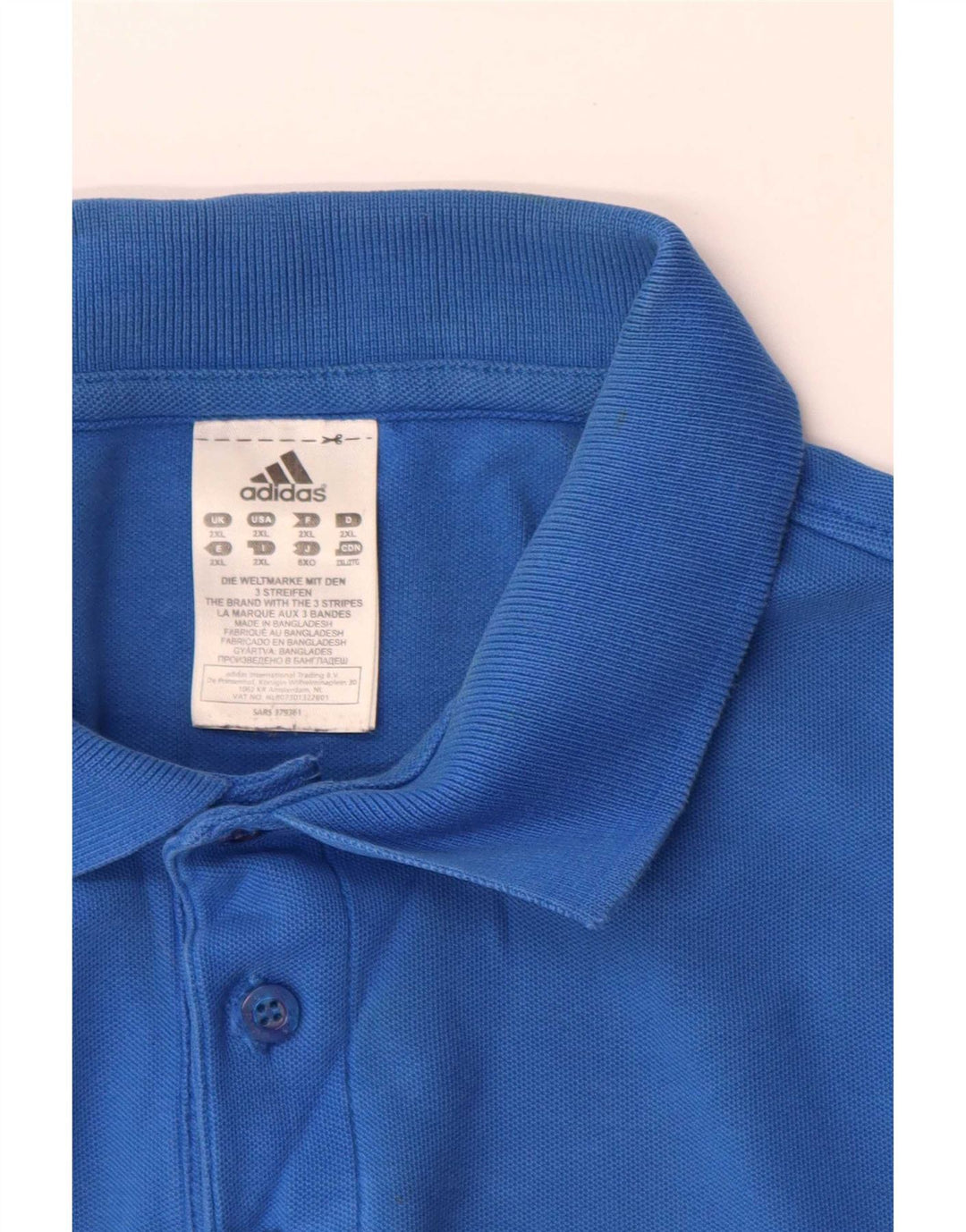 Męska koszulka polo Adidas 2XL niebieska bawełna