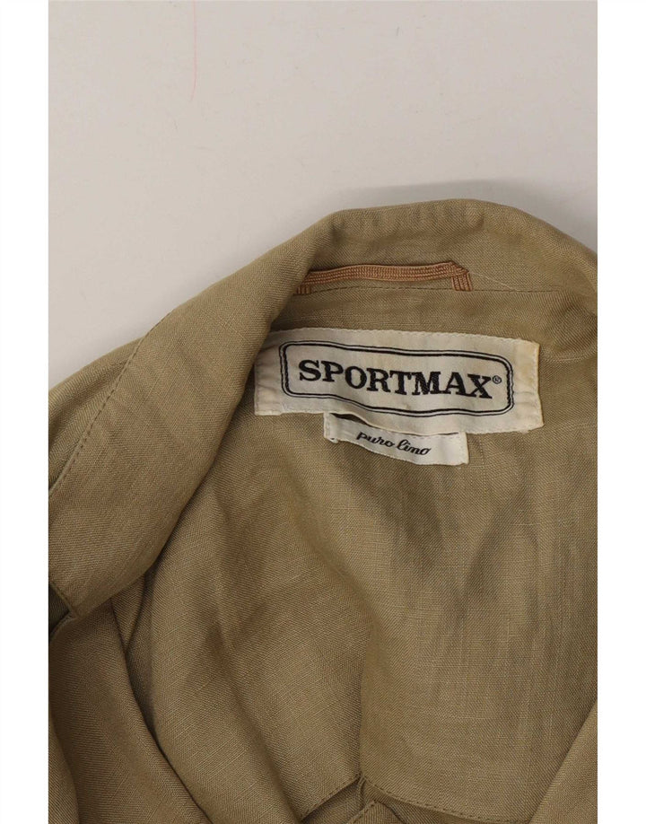 Damska marynarka sportmax z podwójnymi piersiami UK 12, średnia, zielona pościel