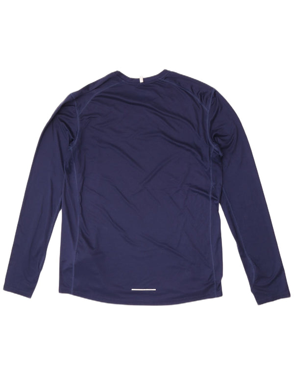 Męska koszulka Nike Dri Fit z długim rękawem XL, granatowa, poliestrowa