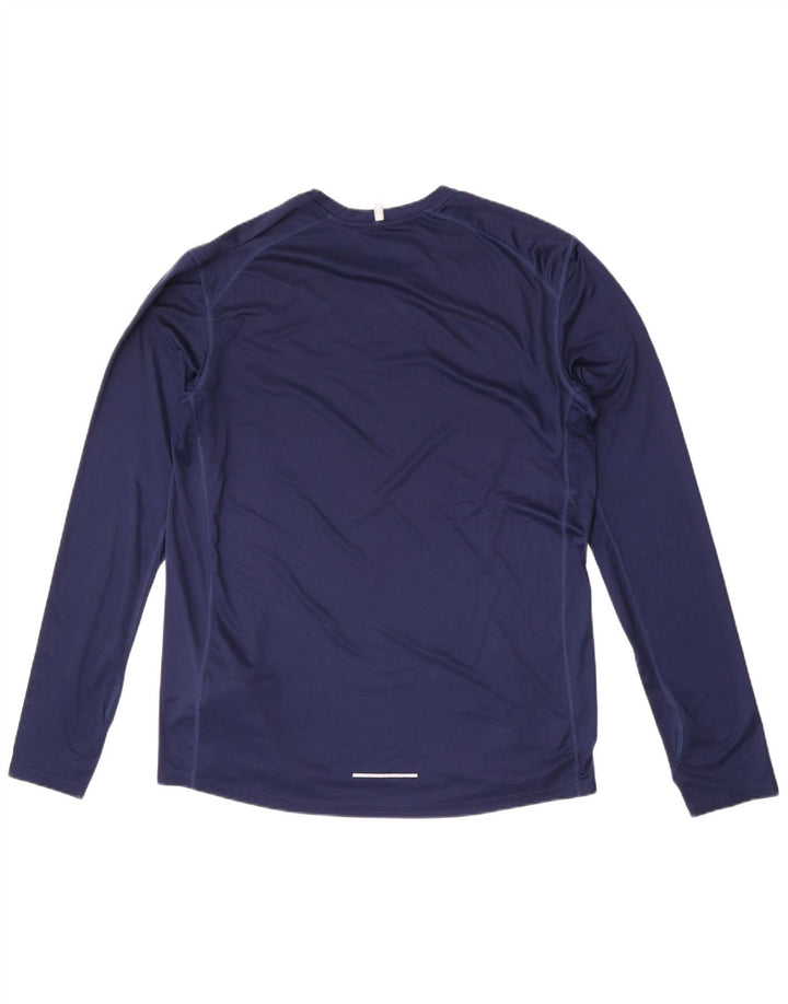 Męska koszulka Nike Dri Fit z długim rękawem XL, granatowa, poliestrowa