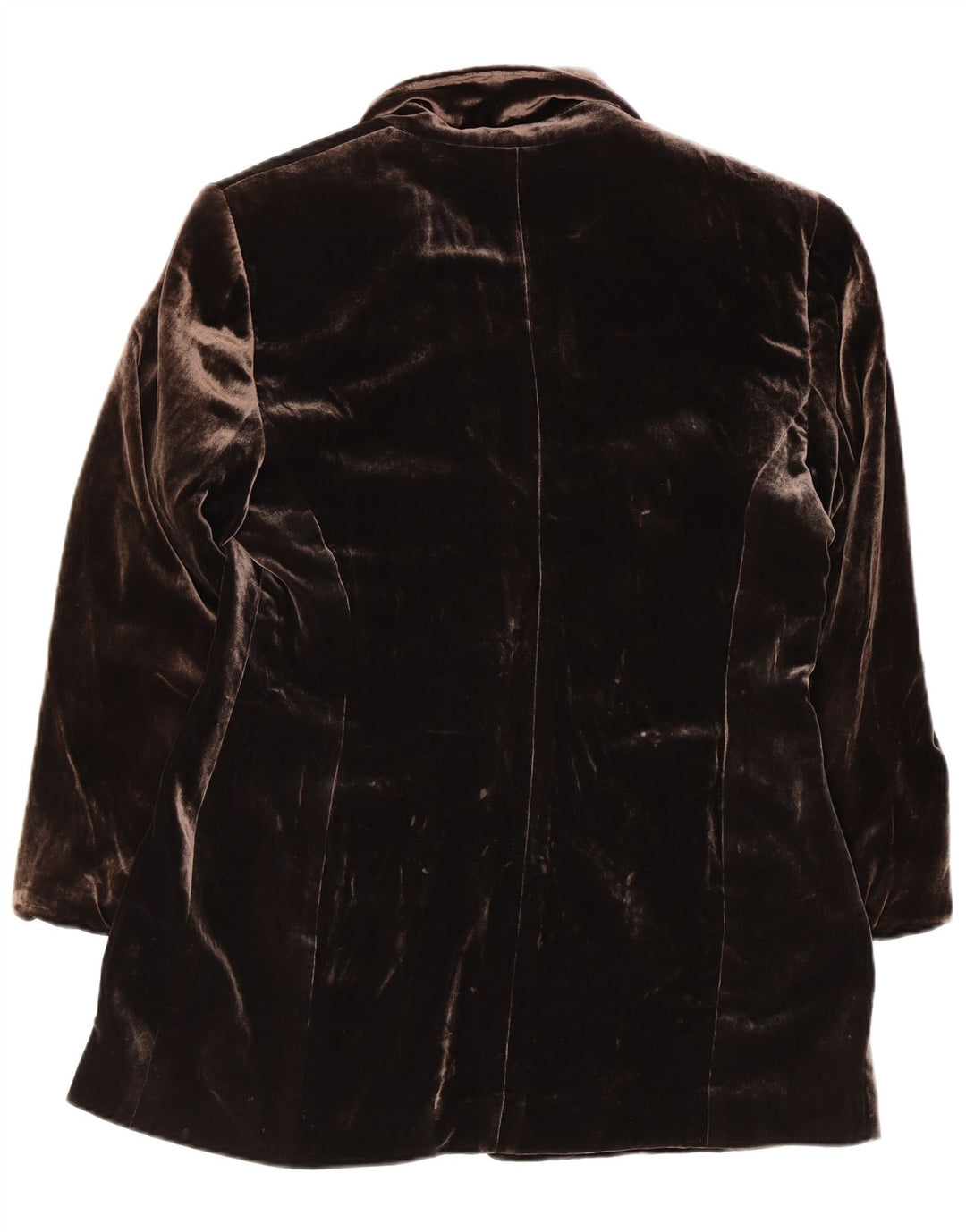 Damska marynarka zapinana na 3 guziki APRIORI UK 14, duża, brązowa, jedwabna