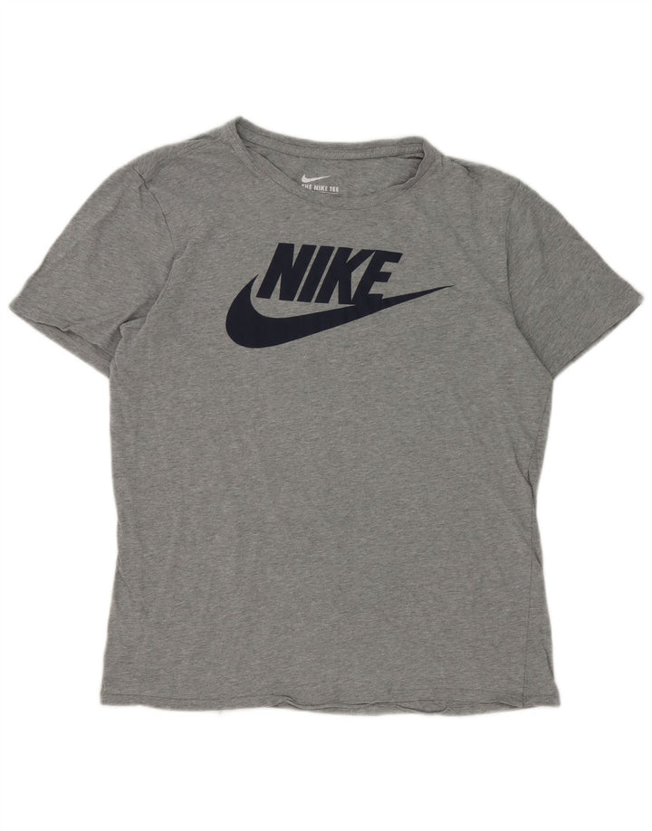 Męski T-shirt Nike Athletic Cut Graphic Top, średnioszary, nakrapiany