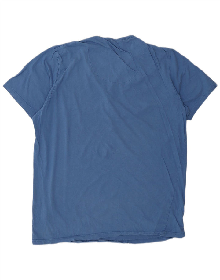 T-shirt męski Jack & Jones, top 2XL, niebieska bawełna