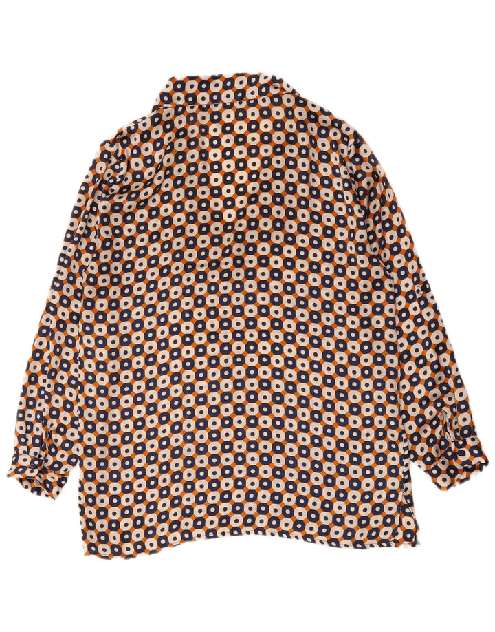 ZARA Womens Long Sleeve Blouse Top UK 16 Large Multicoloured Geometric