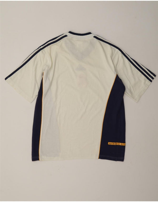 Męska koszulka Adidas Real Madryt Top UK 40/42 Średnia złamana biel, blok kolorów