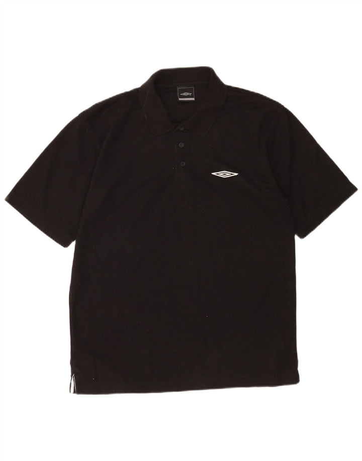 Męska koszulka polo Umbro, średni czarny poliester