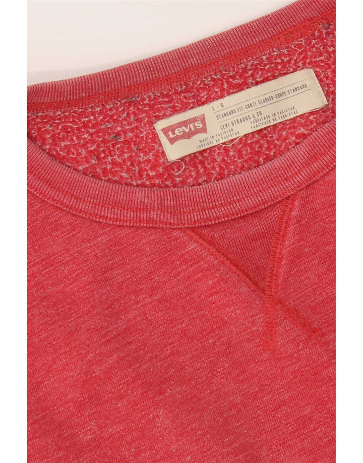 Męski sweter Levi's o standardowym kroju, duży, czerwony