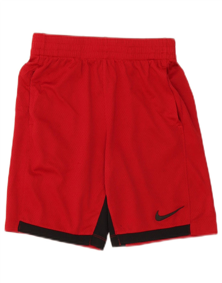 Chłopięce spodenki sportowe Nike Dri Fit, 10-11 lat, poliester w kolorze średniej czerwieni