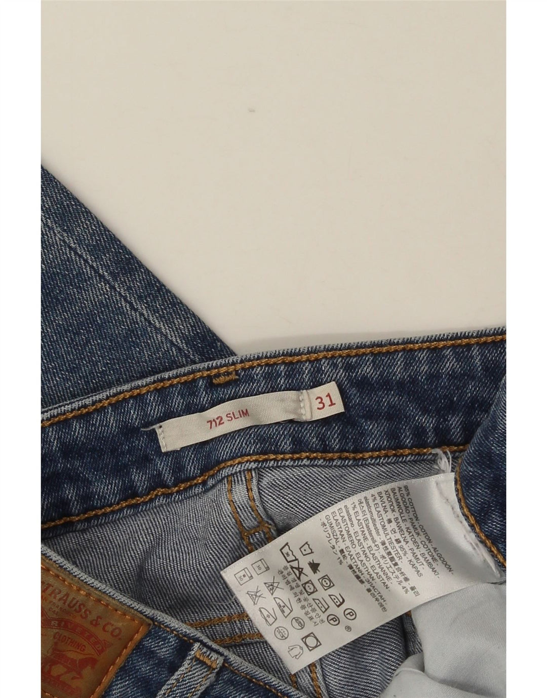 Damskie jeansy LEVI'S 712 Slim W31 L28 Niebieskie bawełniane