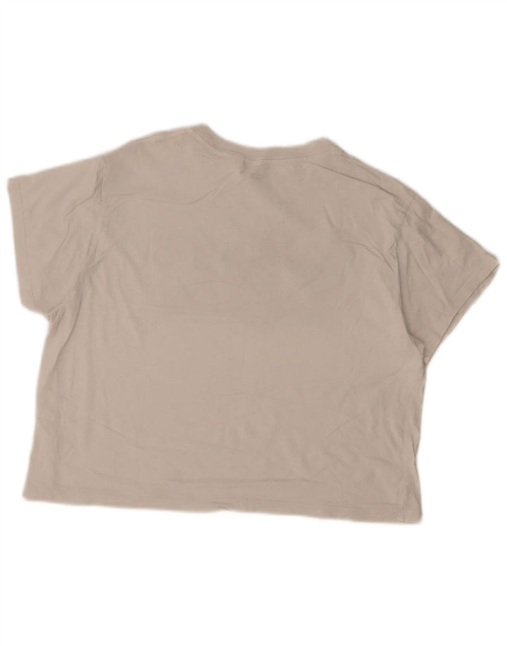 Damska koszulka Levi's Crop Oversize z grafiką Top UK 10 Small White