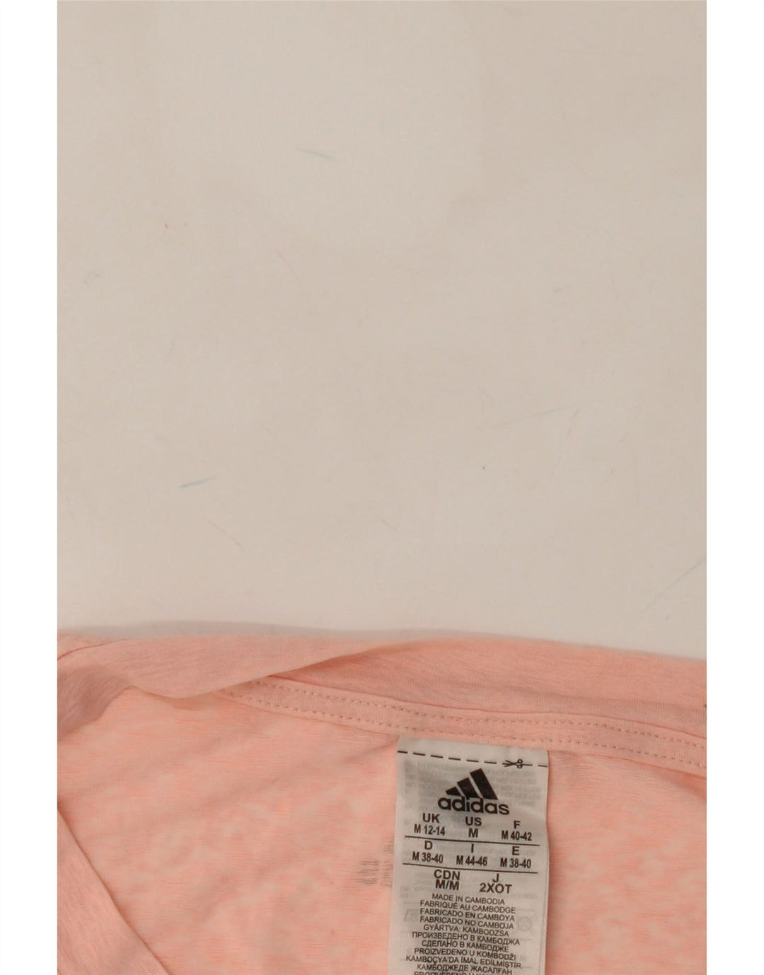 ADIDAS Womens Crop Graphic T-Shirt Top UK 12/14 Medium Pink Polyester Vintage Adidas and Second-Hand Adidas from Messina Hembry 