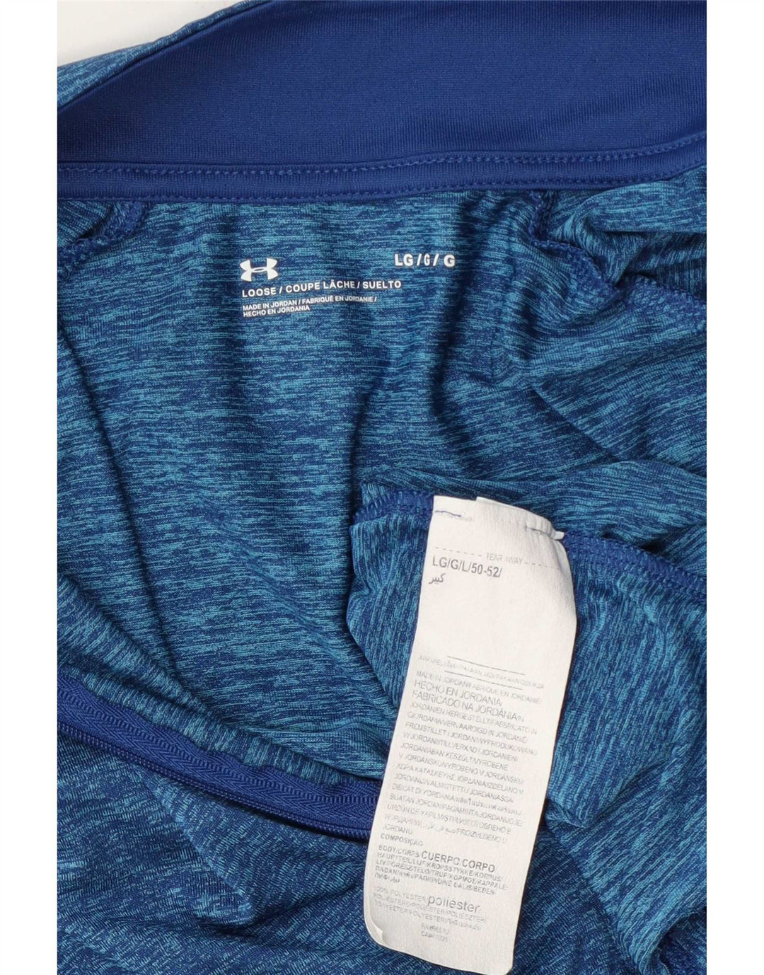 Męski dres Under Armour z zamkiem błyskawicznym i dużym niebieskim cętkowaniem