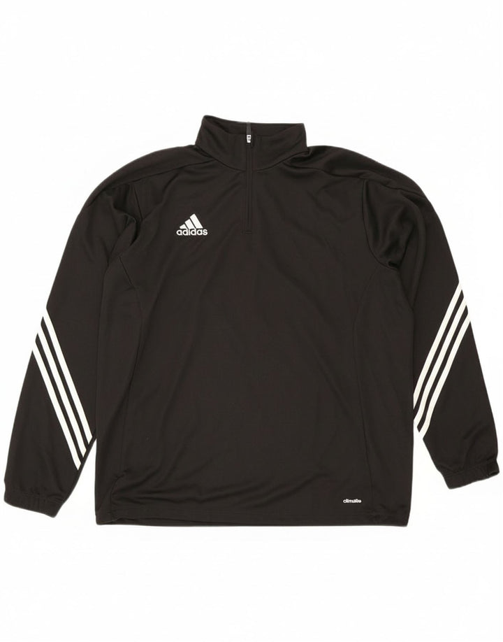Adidas Męski dres Climalite Zip Neck Pullover Top XL Czarny poliester