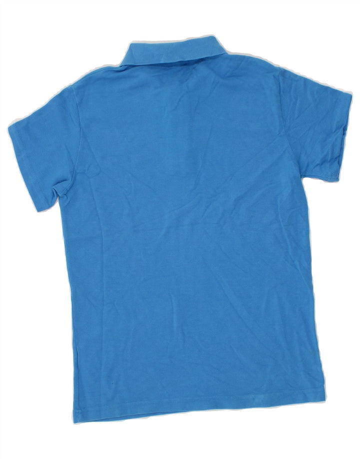 BENETTON Boys Polo Shirt 8-9 Years Large Blue Cotton Vintage Benetton and Second-Hand Benetton from Messina Hembry 