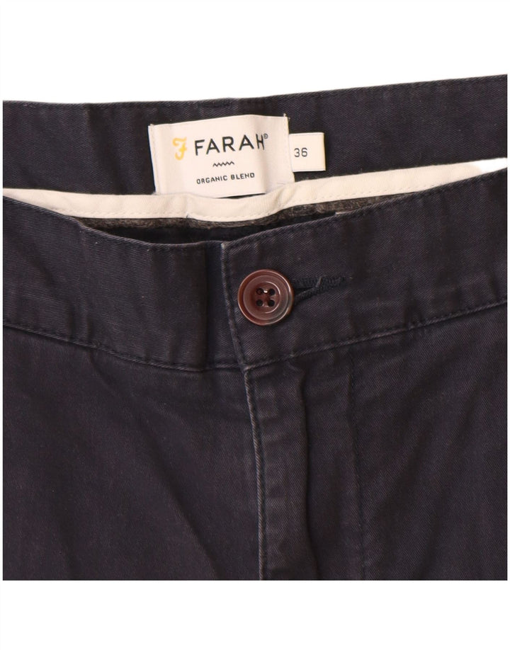 Męskie spodenki Chino Farah W36, duże, granatowe, bawełniane