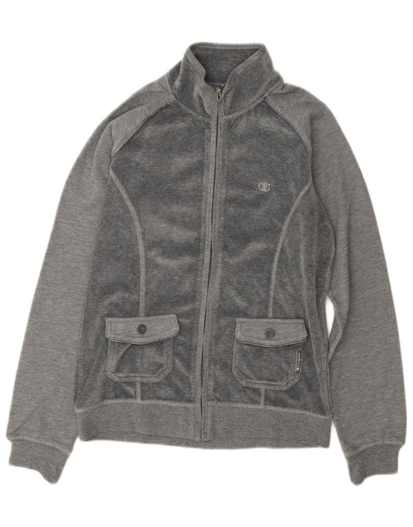 Kurtka damska Champion Heritage Fit Welurowa bluza dresowa UK 14 Medium Grey