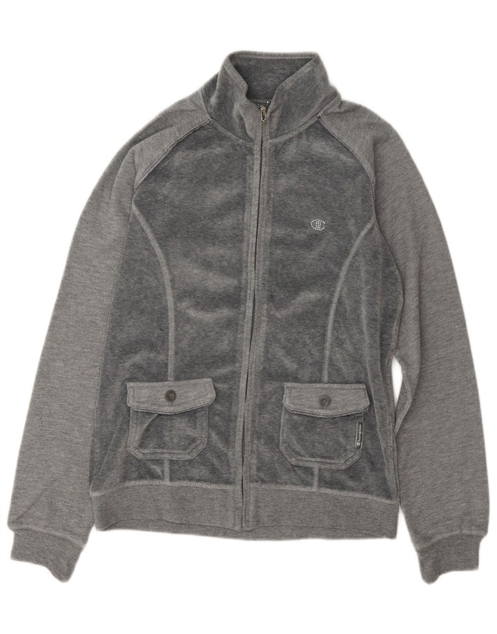Kurtka damska Champion Heritage Fit Welurowa bluza dresowa UK 14 Medium Grey