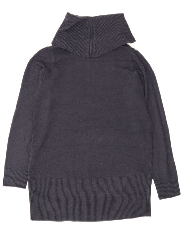 Marks & Spencer Damski sweter z golfem UK 12, średni granatowy