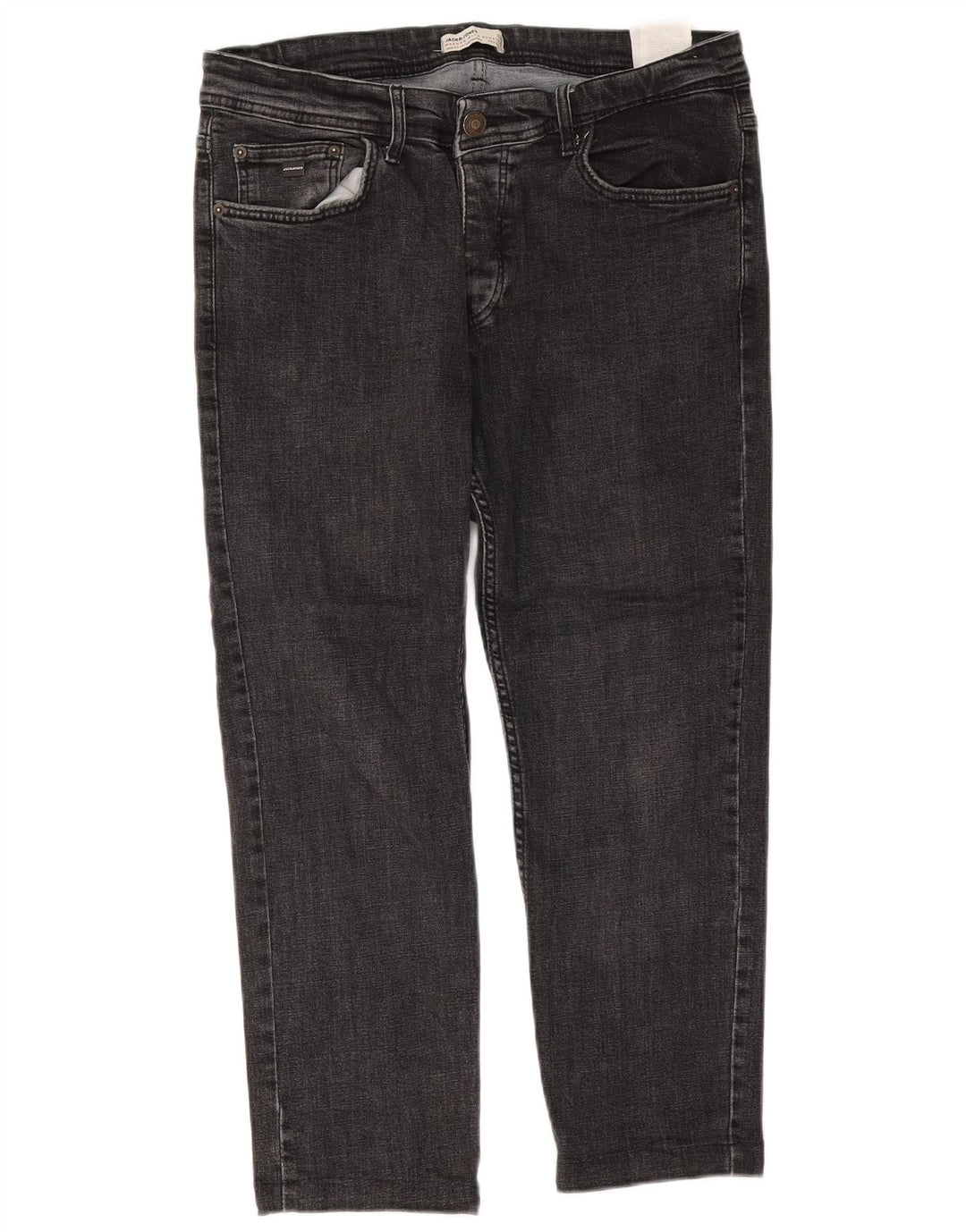Męskie jeansy przycięte Jack & Jones W34 L25 szare