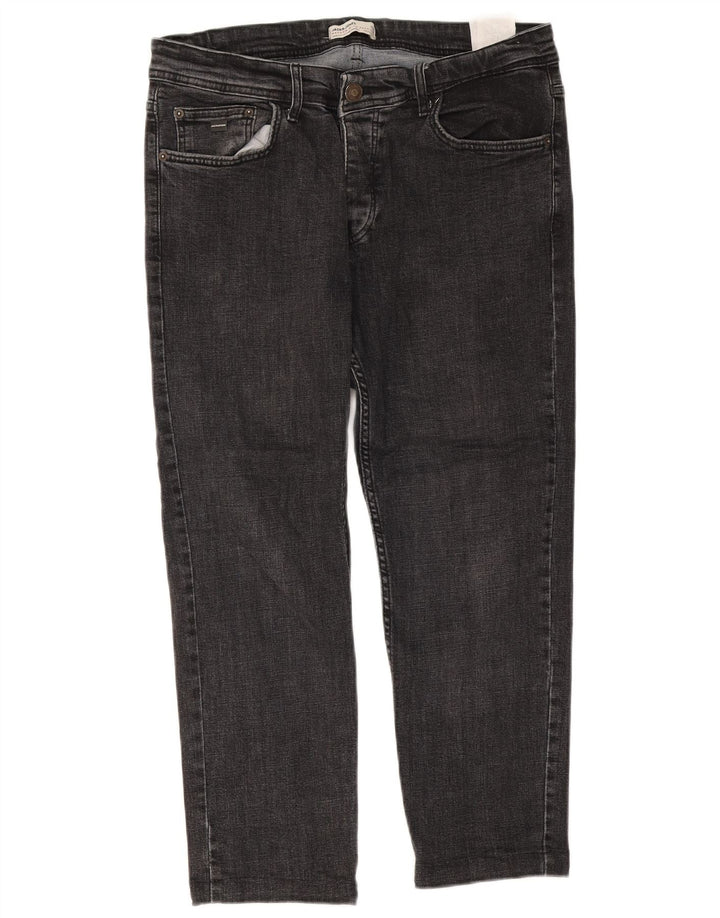 Męskie jeansy przycięte Jack & Jones W34 L25 szare