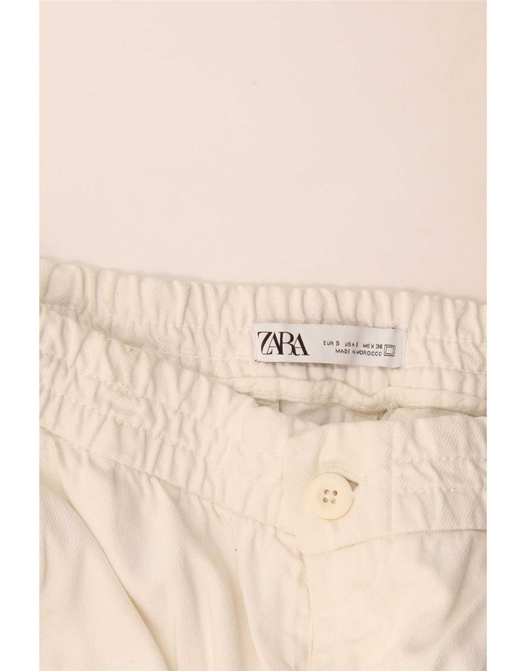 Męskie proste spodnie chino Zara małe W30 L29 Off White