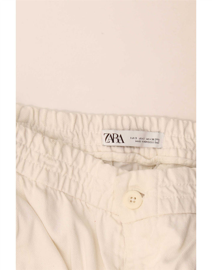 Męskie proste spodnie chino Zara małe W30 L29 Off White