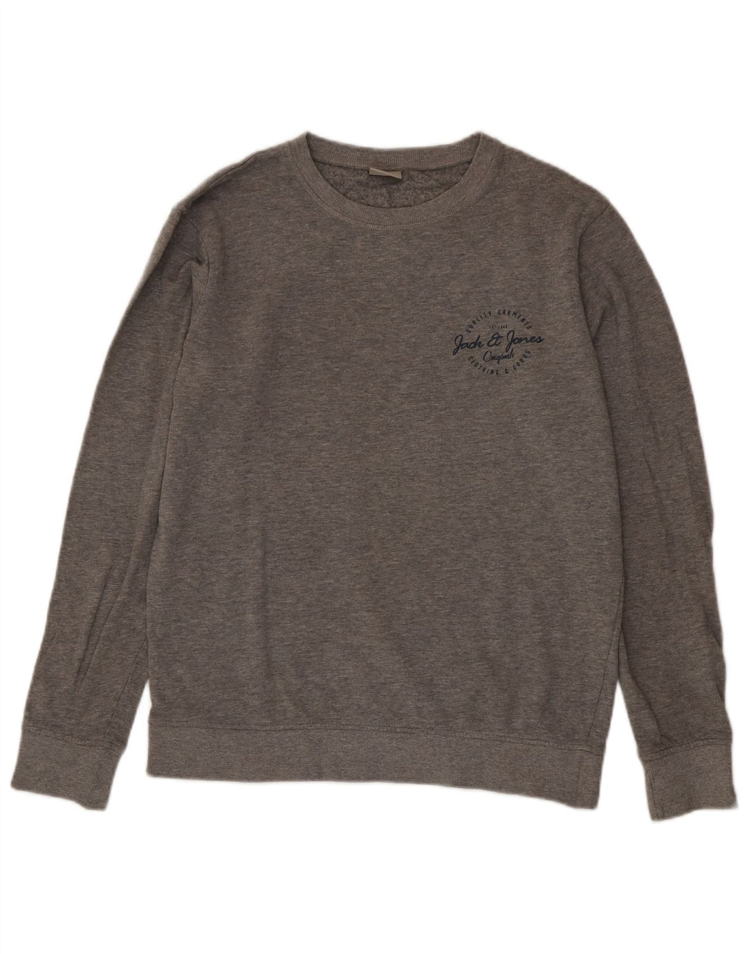 Męska bluza dresowa Jack & Jones, średnioszara, bawełniana w plamki