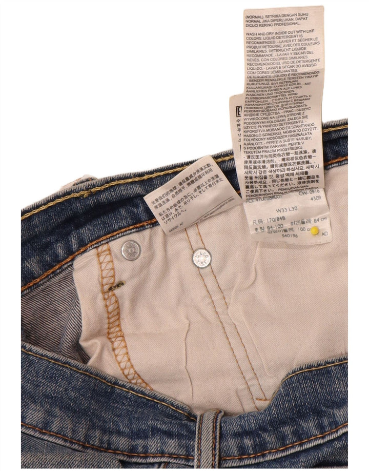 Męskie jeansy Levi's 511 Slim W33 L30 Niebieska bawełna