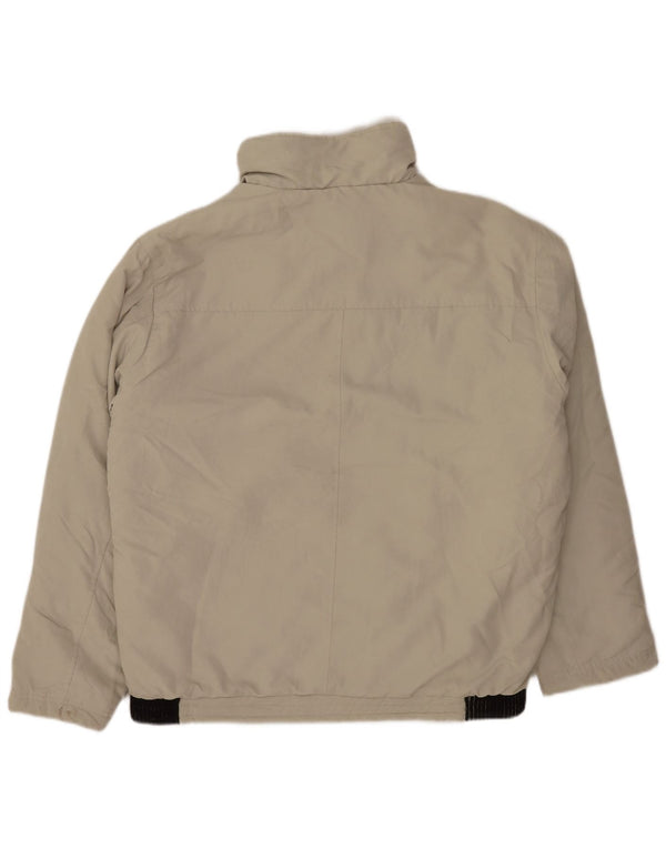 Męska kurtka bomberka Vintage UK 42 XL Beżowy poliester z blokami kolorów