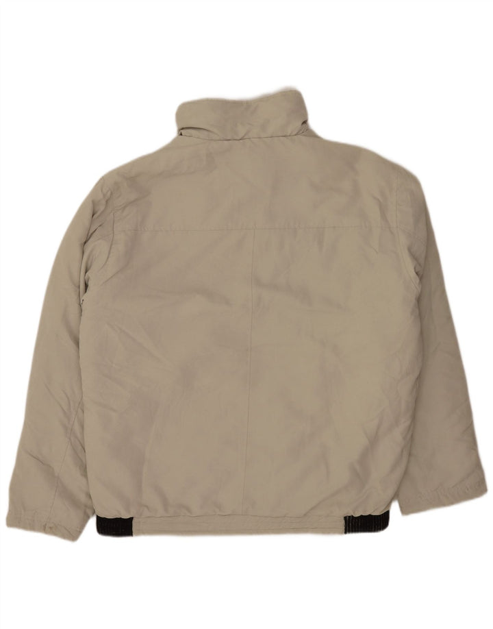 Męska kurtka bomberka Vintage UK 42 XL Beżowy poliester z blokami kolorów