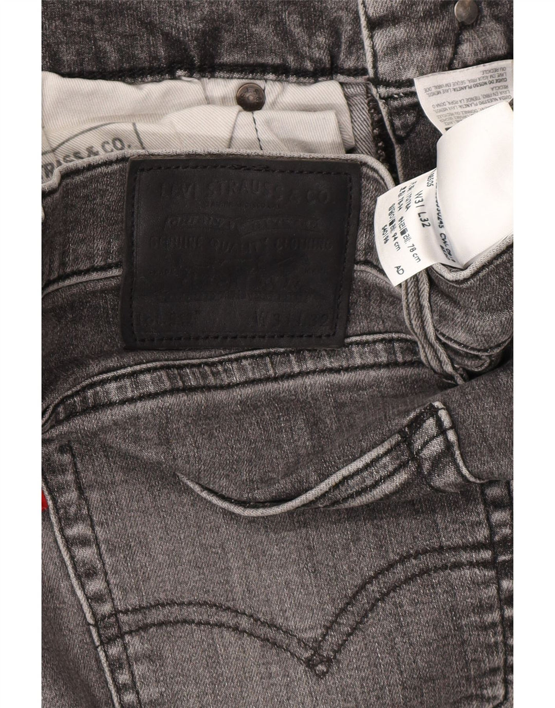 Męskie jeansy LEVI'S 512 Slim Tapered W31 L32 Szara bawełna