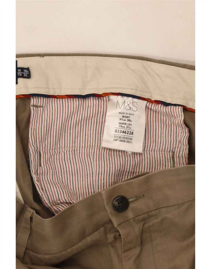 Męskie spodnie Chino Marks & Spencer Blue Harbor Pegged W36 L31 Khaki