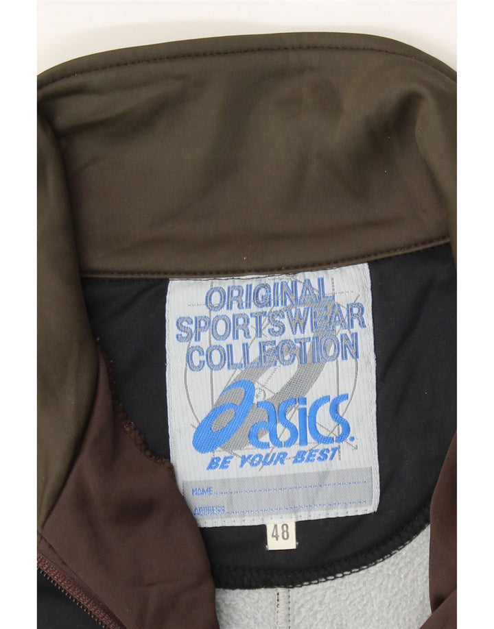 Męska kurtka dresowa ASICS w stylu vintage IT 48 w kolorze średniej zieleni