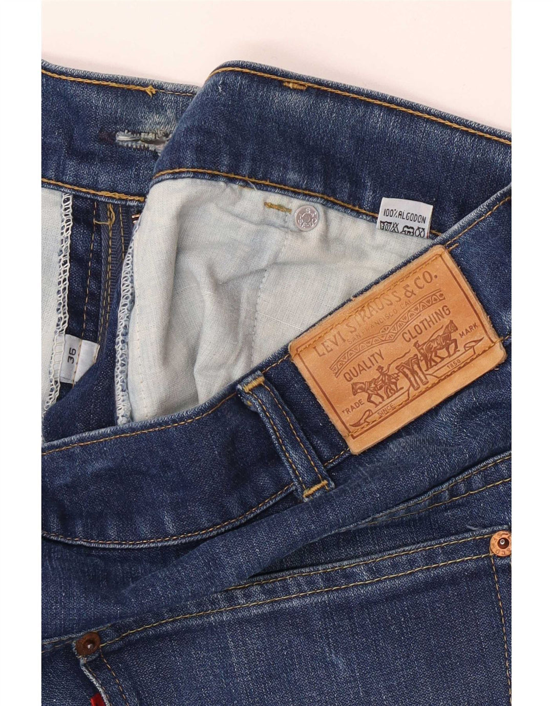 Męskie proste dżinsy Levi's W36 L30 Niebieskie bawełniane