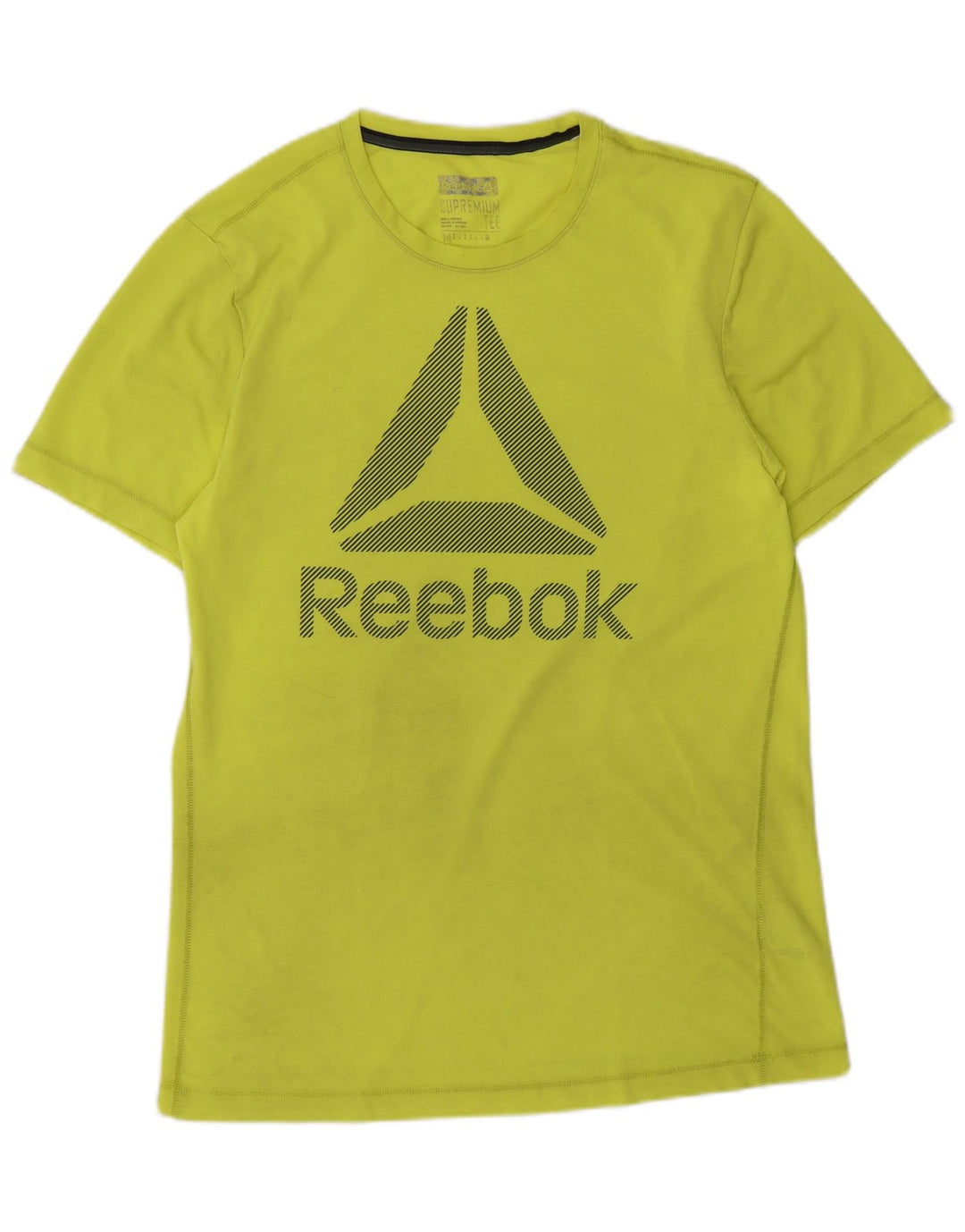 Męska koszulka z grafiką Reebok Top, średni zielony poliester