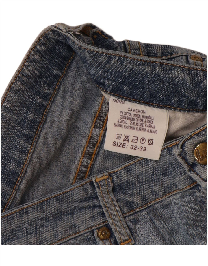 Damskie jeansy LEE Cameron Straight W32 L28 Niebieskie bawełniane