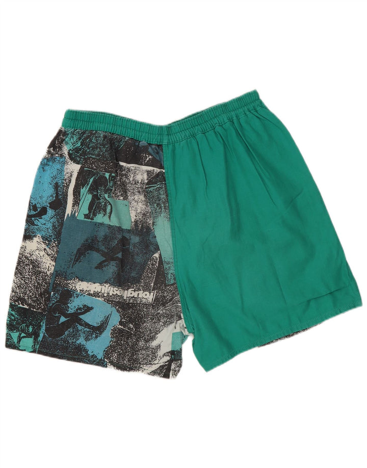 Męskie spodenki kąpielowe w stylu vintage, małe, wielokolorowe, bawełniane typu Tie Dye