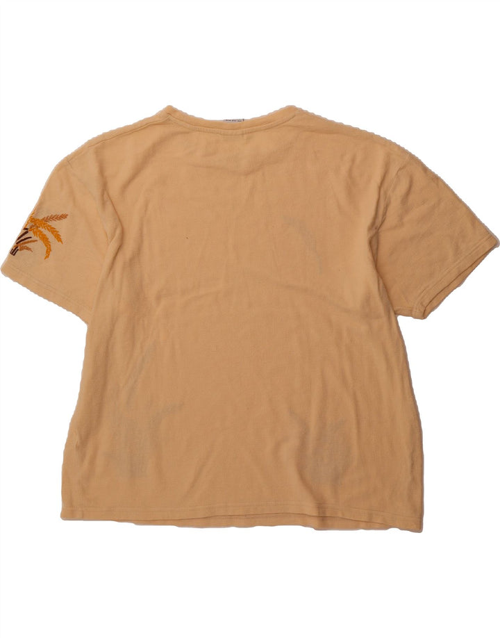 ZARA Womens Oversized Graphic T-Shirt Top UK 14 Medium Beige Vintage Zara and Second-Hand Zara from Messina Hembry 