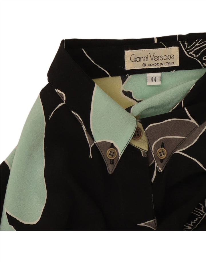 Koszula damska Gianni Versace IT 44 Średni czarny w kwiaty