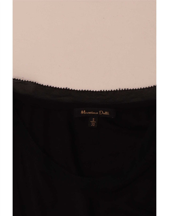 Damska bluzka bez rękawów Massimo Dutti Top UK 10 Small Black