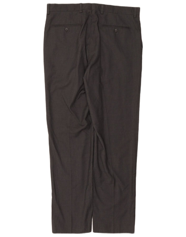 RALPH LAUREN Męskie proste spodnie garniturowe W34 L32 Szary poliester