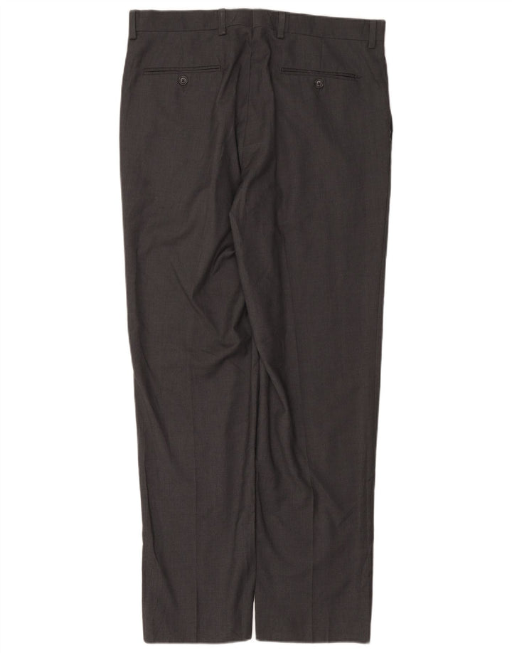 RALPH LAUREN Męskie proste spodnie garniturowe W34 L32 Szary poliester