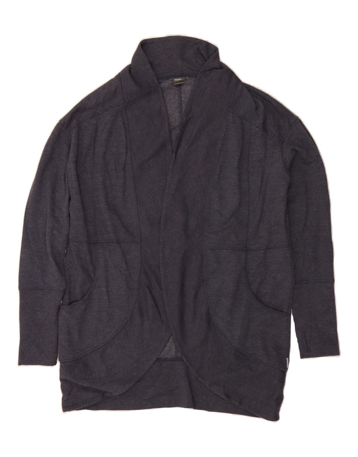 EDDIE BAUER Womens Longline Cardigan Top UK 14 Medium Navy Blue Cotton Vintage Eddie Bauer and Second-Hand Eddie Bauer from Messina Hembry 