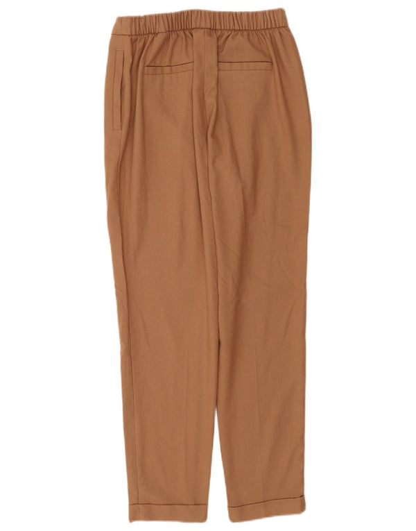 Spodnie damskie Marks & Spencer Straight Chino UK 8 Small W26 L28 Brązowe