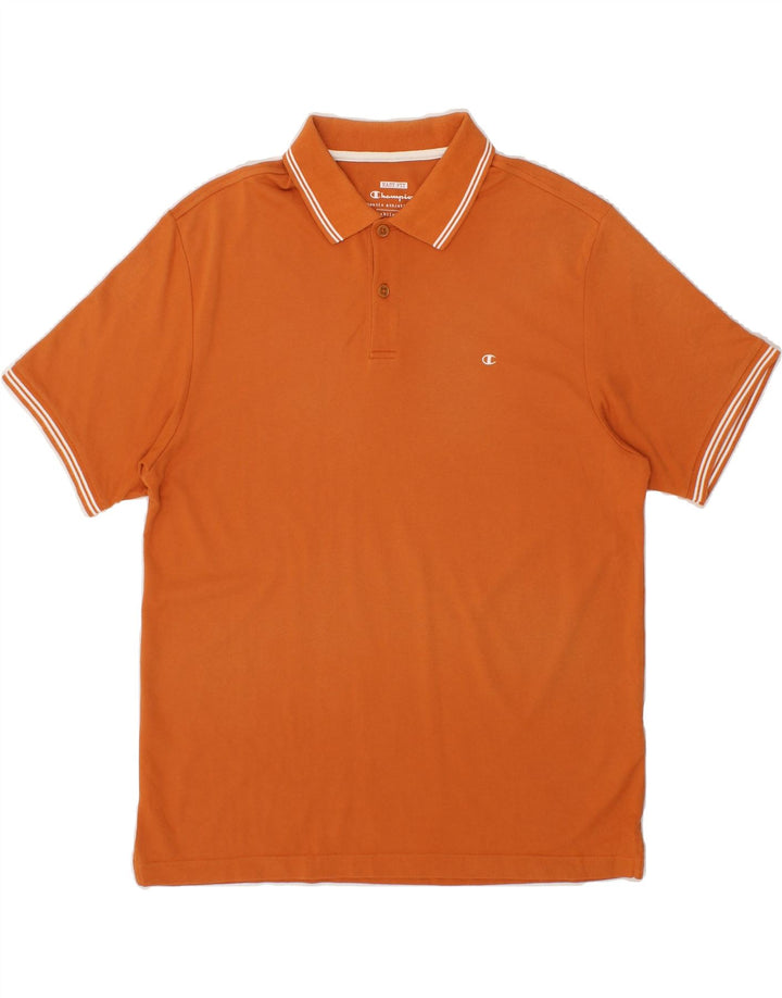 CHAMPION Mens Easy Fit Polo Shirt Large Orange Cotton Vintage Champion and Second-Hand Champion from Messina Hembry 